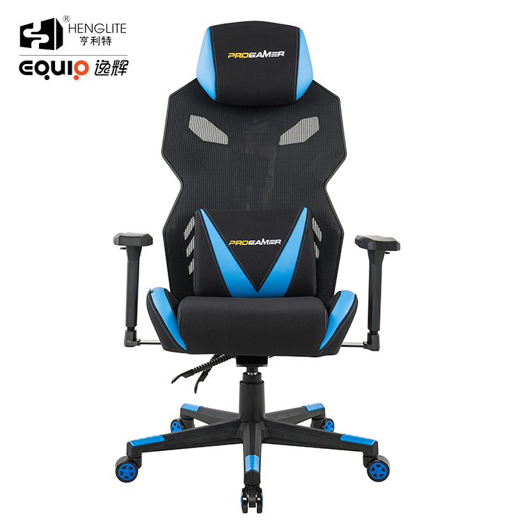 নীল কালো EQ3030 ওয়াইড ব্যাক রেসিং গেমিং চেয়ার